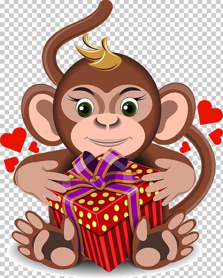 Love Monkey Art PNG, Clipart, Animals, Art, Cartoon, Christmas, Fictional Character Free PNG Download