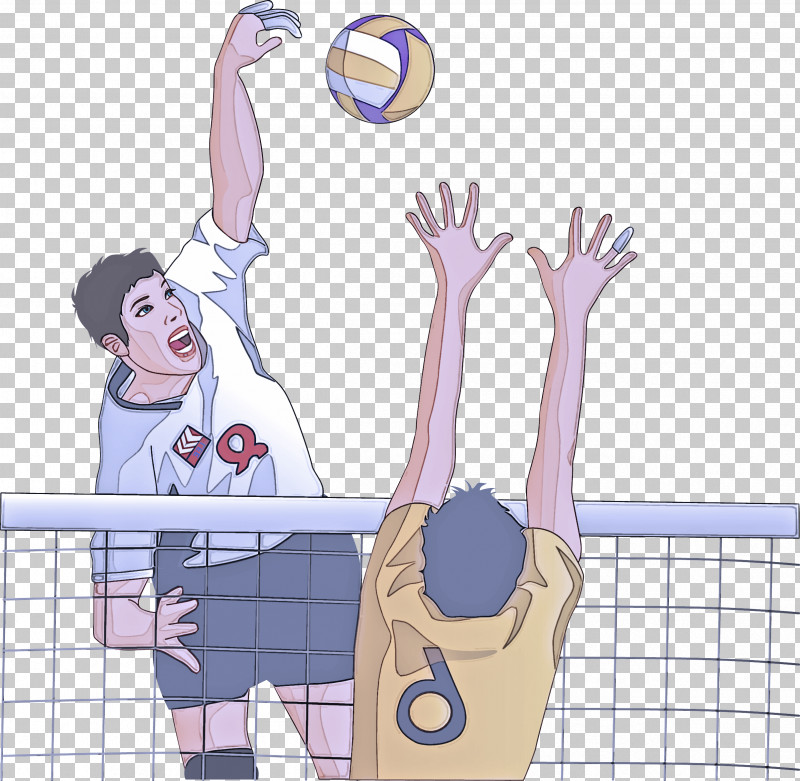 cartoon volleyball net