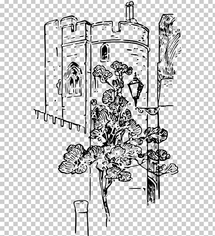 Castle Fortified Tower PNG, Clipart, Area, Art, Artwork, Black, Black And White Free PNG Download