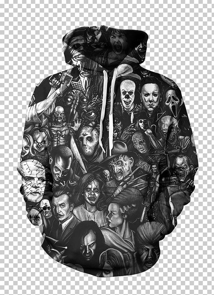 Hoodie Horror Icon T-shirt Dracula PNG, Clipart, All Over Print, Art, Black, Black And White, Bride Of Frankenstein Free PNG Download