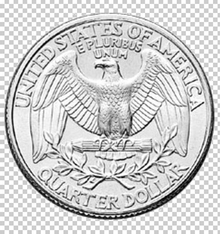 Quarter Coin Dime United States Dollar Penny PNG, Clipart, Bird, Black And White, Circle, Coin, Currency Free PNG Download