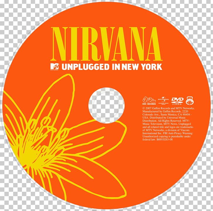 The Nirvana Logo MTV Unplugged In New York PNG, Clipart, Art, Brand, Circle, Compact Disc, David Geffen Company Free PNG Download