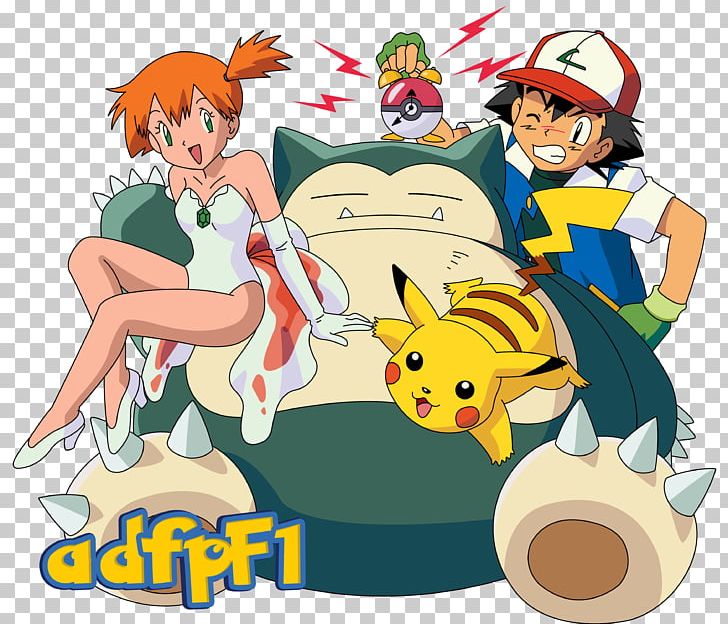 Ash Ketchum Misty Pikachu Snorlax Pokémon PNG, Clipart, Anime, Art, Artwork, Ash Ketchum, Cartoon Free PNG Download