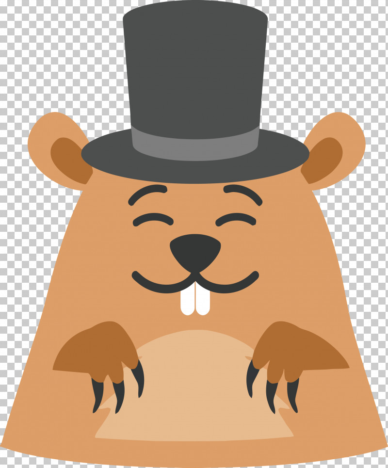 Groundhog Day Happy Groundhog Day Groundhog PNG, Clipart, Brown, Cartoon, Costume Hat, Fedora, Grizzly Bear Free PNG Download