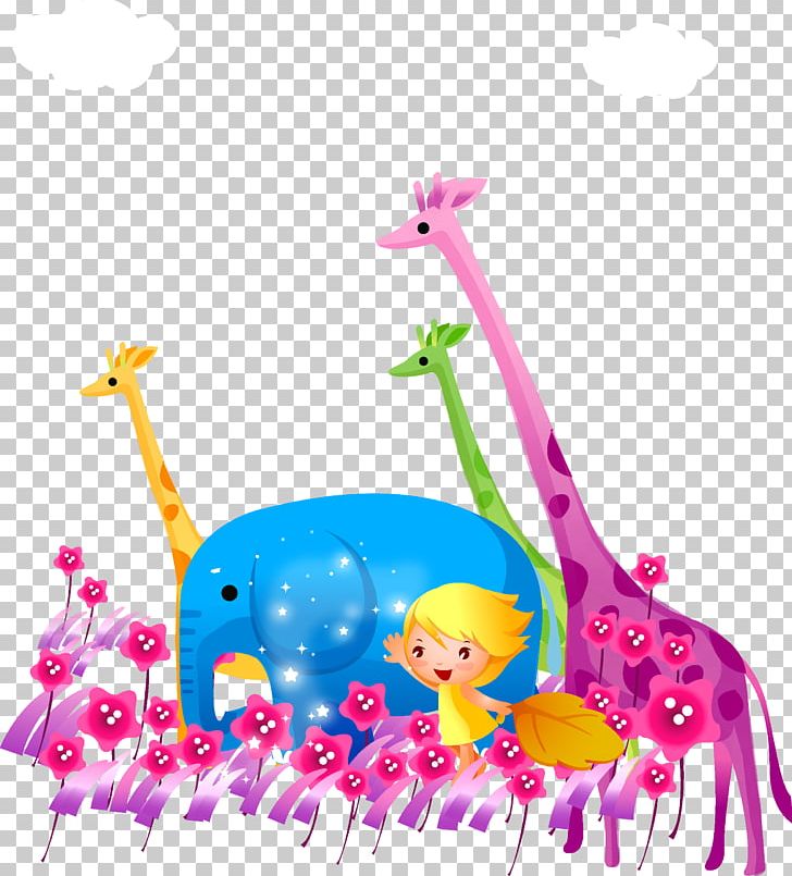 Northern Giraffe Elephant PNG, Clipart, Animals, Art, Baby Elephant, Cartoon, Computer Wallpaper Free PNG Download