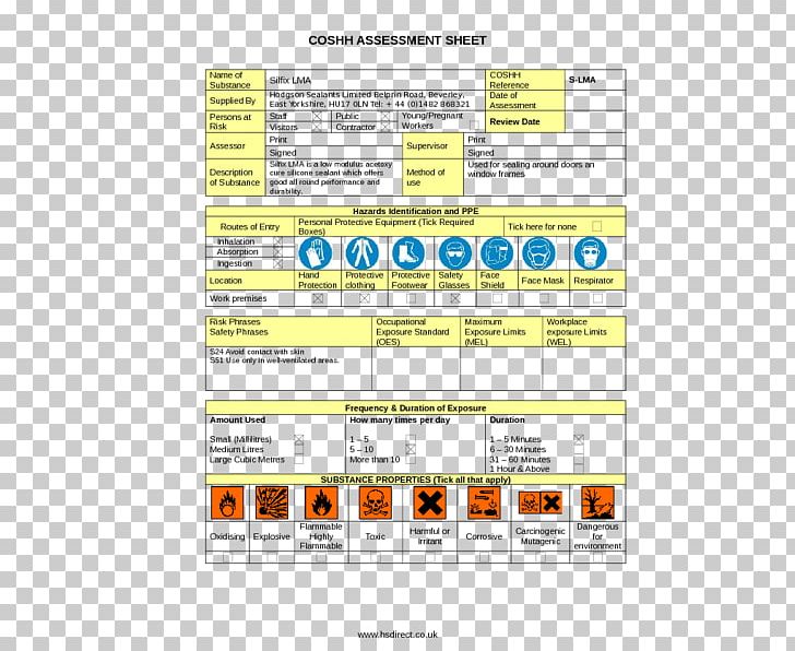 COSHH Risk Assessment Template Hazard PNG, Clipart,  Free PNG Download