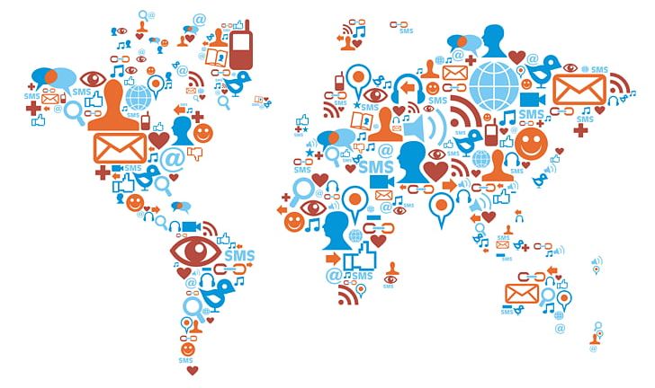 Social Media World Map Globe PNG, Clipart, Area, Art, Blue, Circle, Computer Icons Free PNG Download