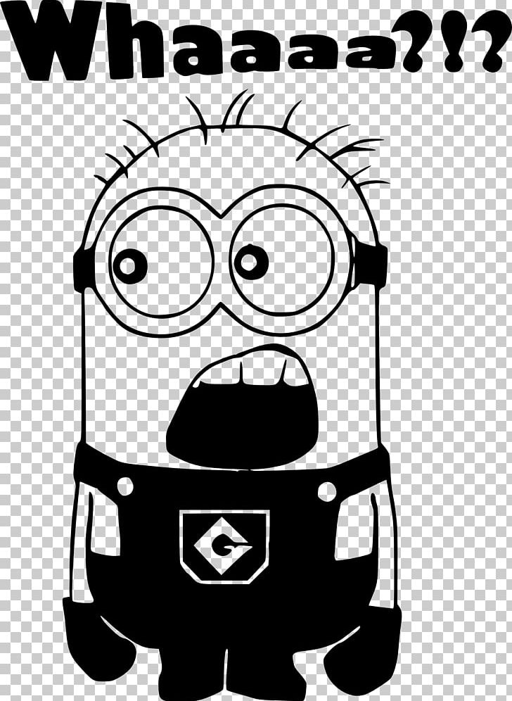 Stuart The Minion Decal Minions Sticker T-shirt PNG, Clipart, Art, Bender, Black, Black And White, Brand Free PNG Download