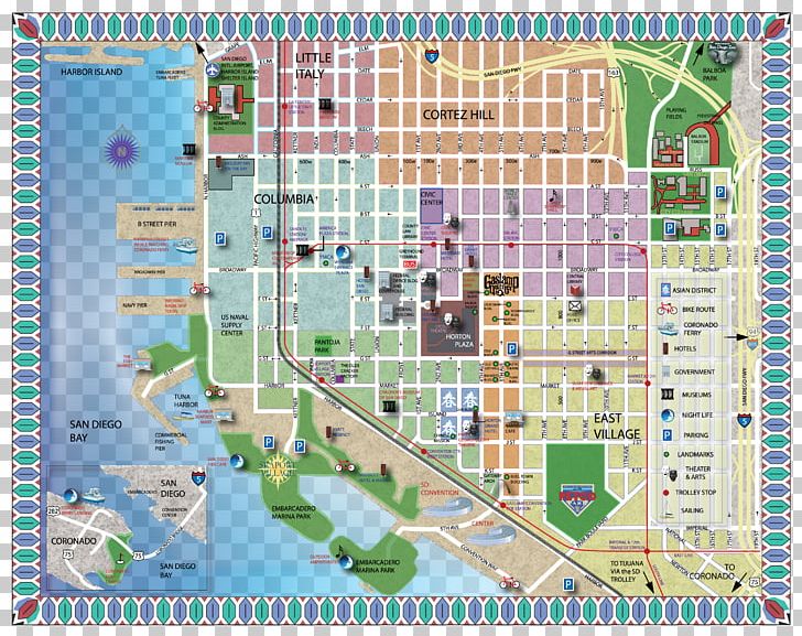 Map Tourist Attraction Pacific Ambulance San Diego Downtown PNG, Clipart, Area, Downtown San Diego, Map, Monument, Neighbourhood Free PNG Download