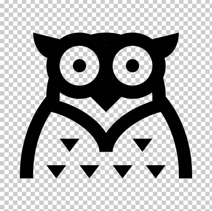 Owl Computer Icons Font PNG, Clipart, Animals, Beak, Bird, Bird Of Prey, Black And White Free PNG Download