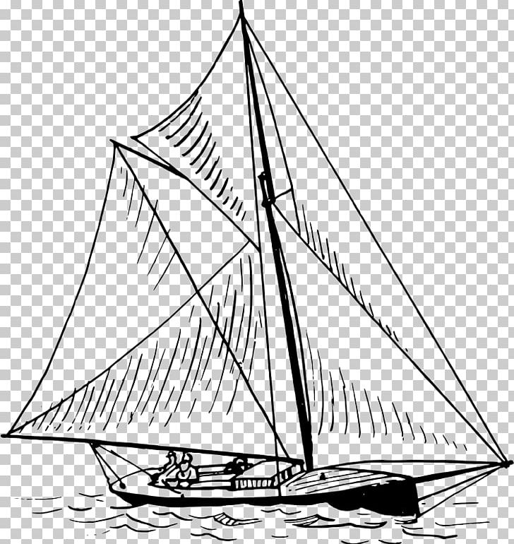 Sloop Sailboat Sailing Ship PNG, Clipart, Area, Baltimore Clipper, Barque, Barquentine, Black And White Free PNG Download