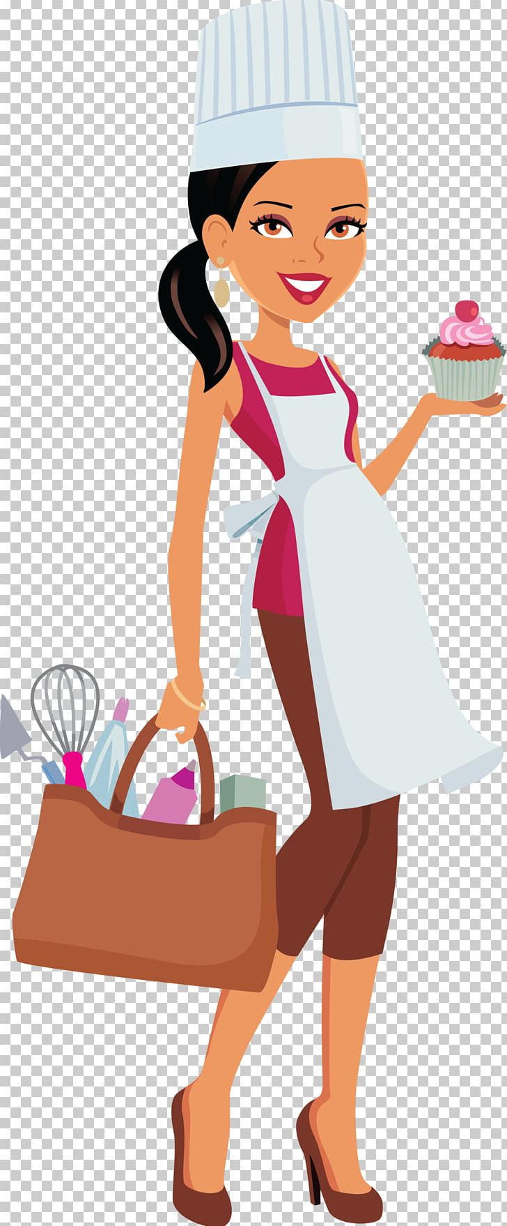 Cupcake Chef Woman PNG, Clipart, Arm, Baker, Baking, Cartoon, Chef Free PNG Download