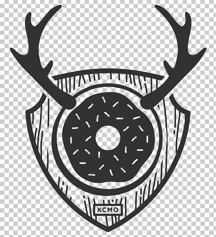 Doughnut Lounge Donuts Page Communications Deer Logo PNG, Clipart, Antler, Artisan, Bar, Black And White, Brand Free PNG Download