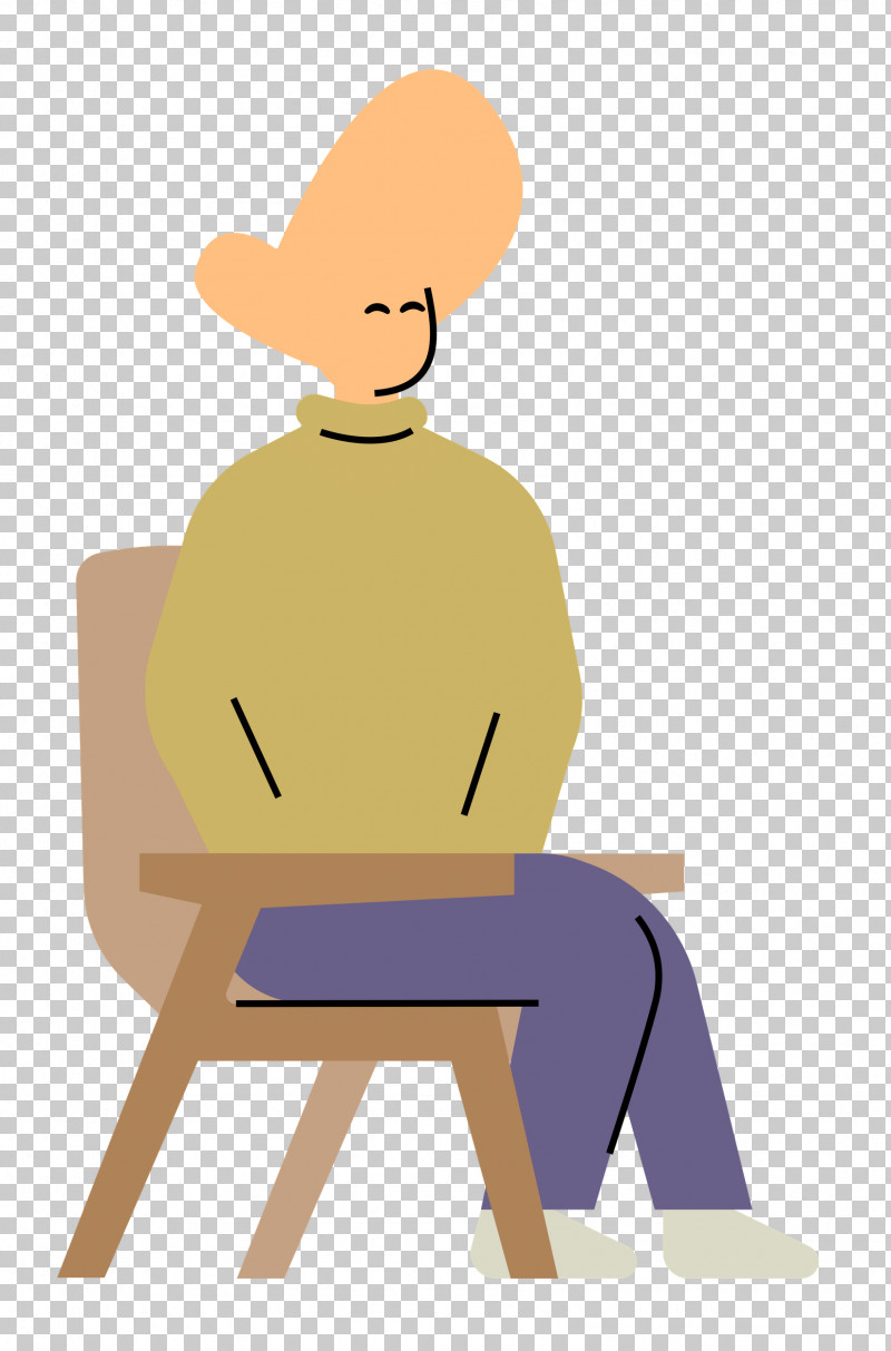 Cartoon Chair Sitting H&m Male PNG, Clipart, Cartoon, Chair, Hm, Line, Male Free PNG Download