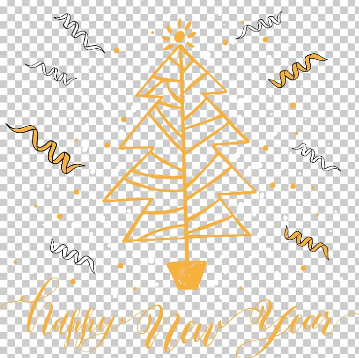 Christmas Tree Yellow PNG, Clipart, Christmas Decoration, Christmas Frame, Christmas Lights, Christmas Vector, Colored Ribbon Free PNG Download