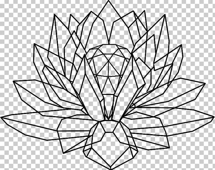Crystal Cluster Drawing Nelumbo Nucifera Tattoo PNG, Clipart, Angle, Area, Art, Artist, Artwork Free PNG Download