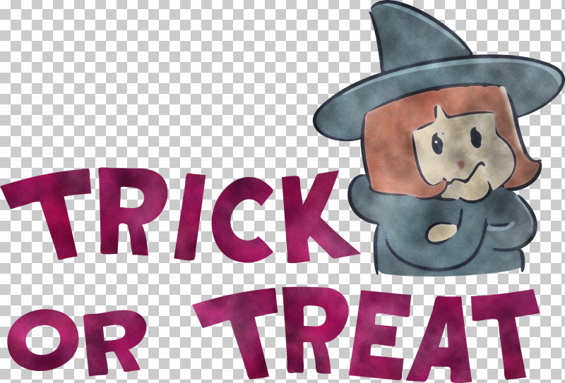 TRICK OR TREAT Halloween PNG, Clipart, Behavior, Biology, Cartoon, Halloween, Hat Free PNG Download