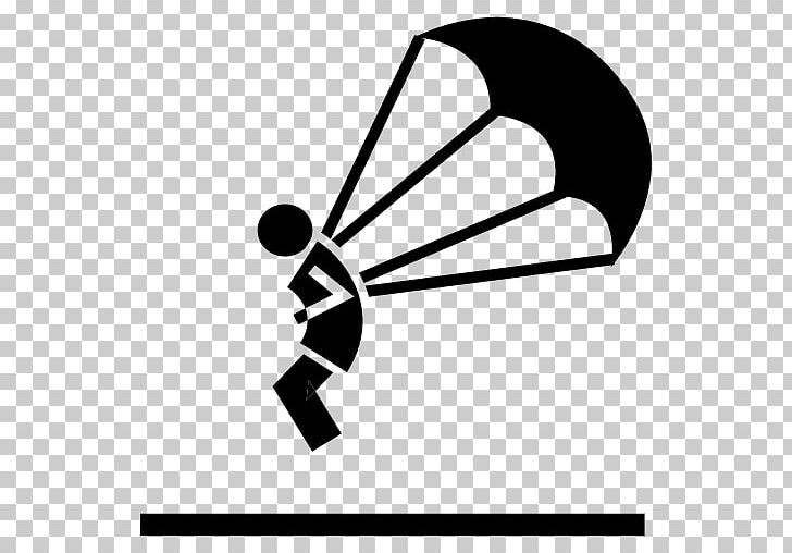 Computer Icons Parachute Parachuting PNG, Clipart, Angle, Black, Black And White, Computer Icons, Desktop Wallpaper Free PNG Download