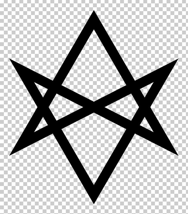 Unicursal Hexagram Symbol Thelema Hermetic Order Of The Golden Dawn PNG, Clipart, Aleister Crowley, Angle, Black, Black And White, Circle Free PNG Download