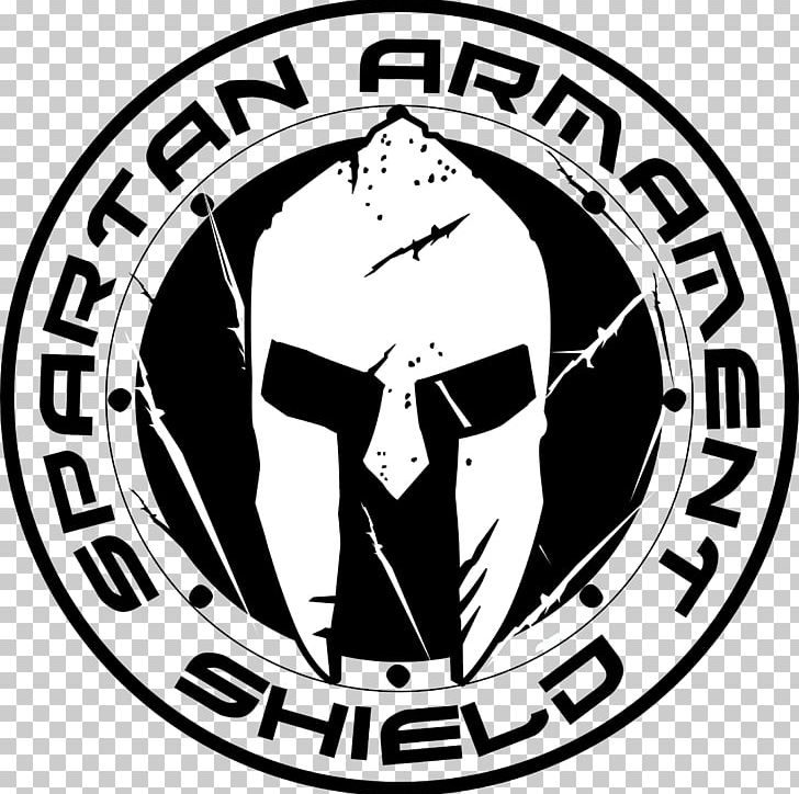 Spartan Army Logo Shield Firearm Png Clipart Area Black Black And