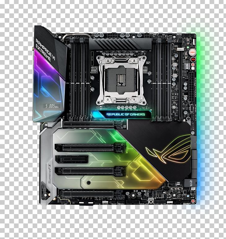 Intel X299 LGA 2066 ASUS ROG RAMPAGE VI EXTREME PNG, Clipart, Asus, Computer, Computer Cooling, Computer Hardware, Electronic Device Free PNG Download