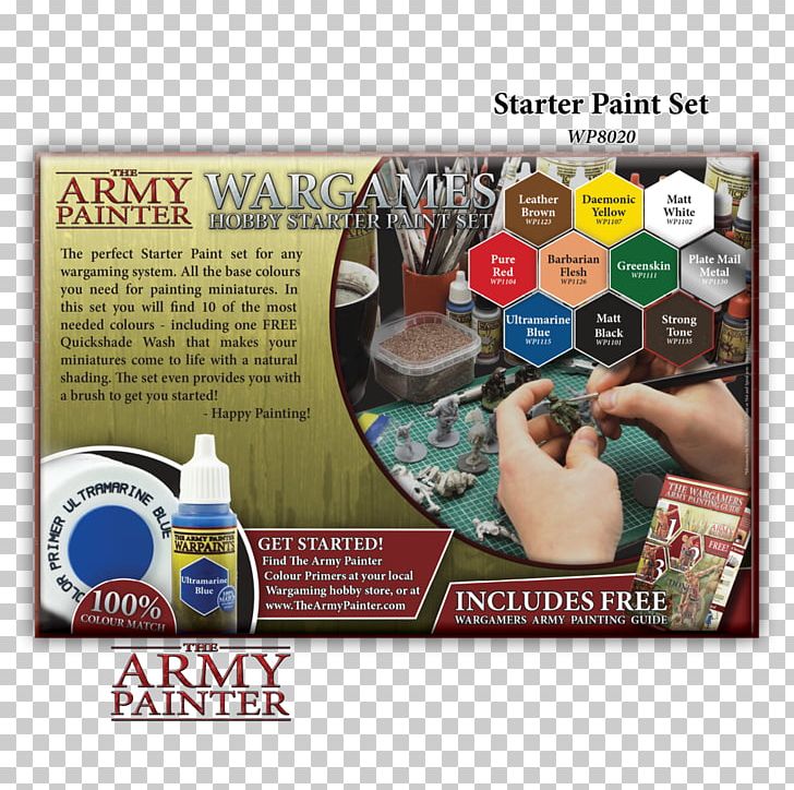 Painting Army Painter Warpaints Starter Paint Set Brush Army Painter Metal / Resin Assembly Kit PNG, Clipart, Advertising, Art, Brush, Color, Hobby Free PNG Download