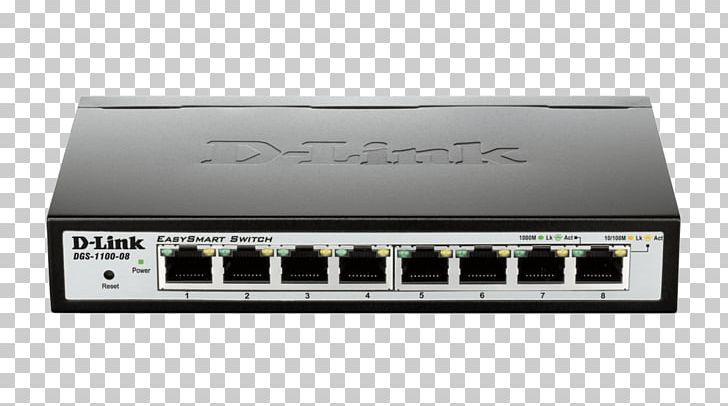 Gigabit Ethernet Power Over Ethernet D-Link DGS-1100-08 Network Switch PNG, Clipart, 1000baset, Dgs, Dlink, Dlink, D Link Dgs 1100 08 Free PNG Download