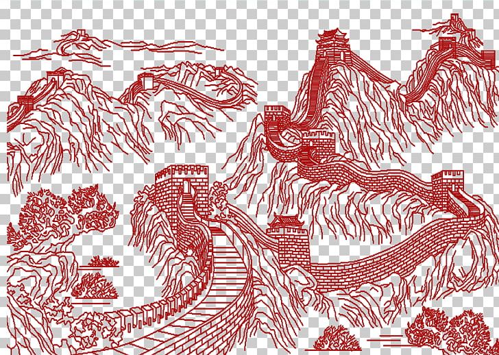 Great Wall Of China CorelDRAW PNG, Clipart, Art, Creative Arts, Creative Work, Download, Drawing Free PNG Download