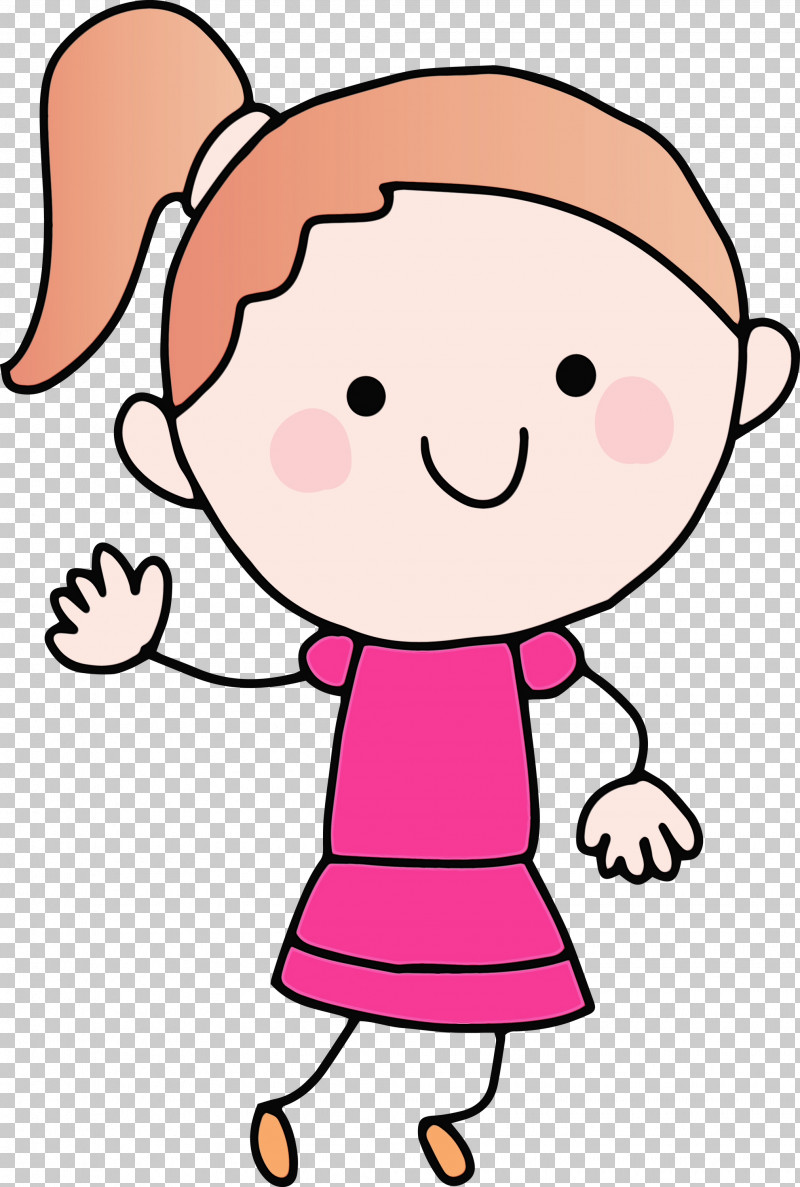 Cartoon Character Pink M Line Happiness PNG, Clipart, Behavior, Cartoon, Character, Child, Happiness Free PNG Download