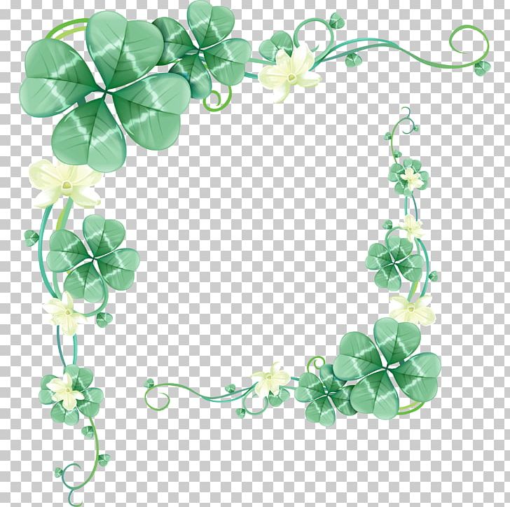 Four-leaf Clover Green PNG, Clipart, Adobe Illustrator, Art, Border, Border Frame, Certificate Border Free PNG Download