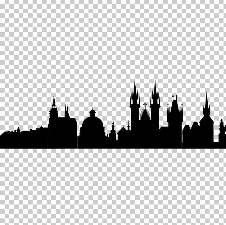 Prague Silhouette PNG, Clipart, Art, Black And White, Clip Art, Czech Republic, Download Free PNG Download