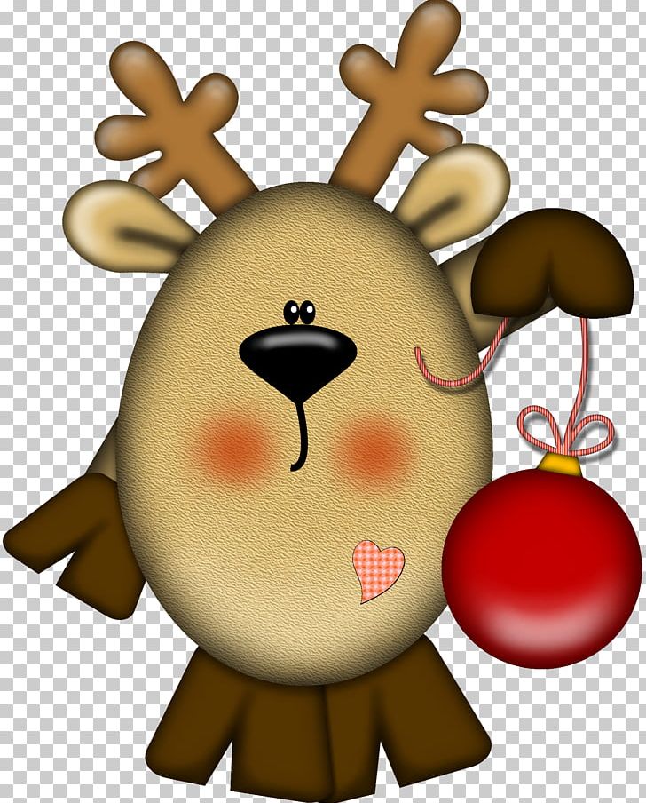 Reindeer Christmas Ornament Antler PNG, Clipart, Antler, Cartoon, Character, Christmas, Christmas Animals Free PNG Download