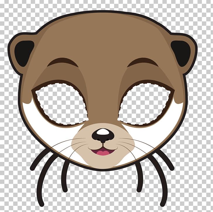 Whiskers Mask Stock Photography Illustration PNG, Clipart, Bear, Carnivoran, Cartoon, Cartoon Otter, Cat Free PNG Download