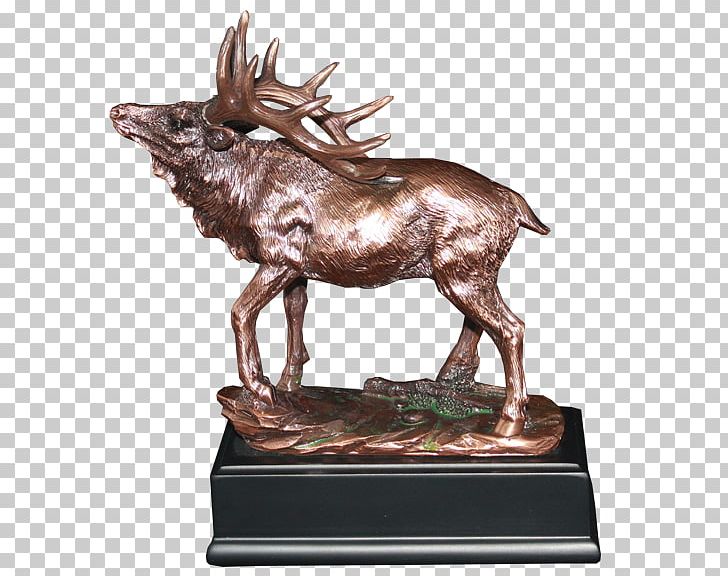 Bronze Sculpture Elk Statue Deer PNG, Clipart, Antler, Bronze, Bronze Sculpture, Bronze Trophy, Copper Free PNG Download