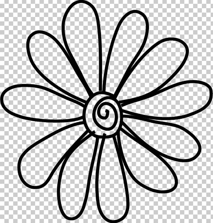 black and white daisy clip art