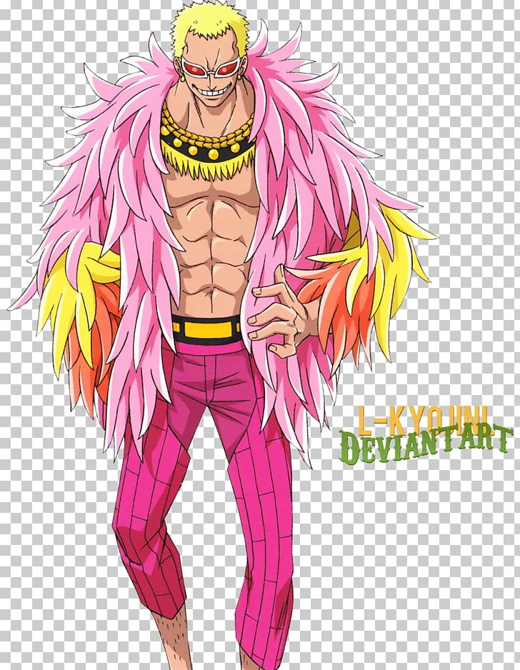 Donquixote Doflamingo Roronoa Zoro Vinsmoke Sanji Trafalgar D. Water Law One Piece PNG, Clipart, Art, Cartoon, Character, Clothing, Costume Free PNG Download