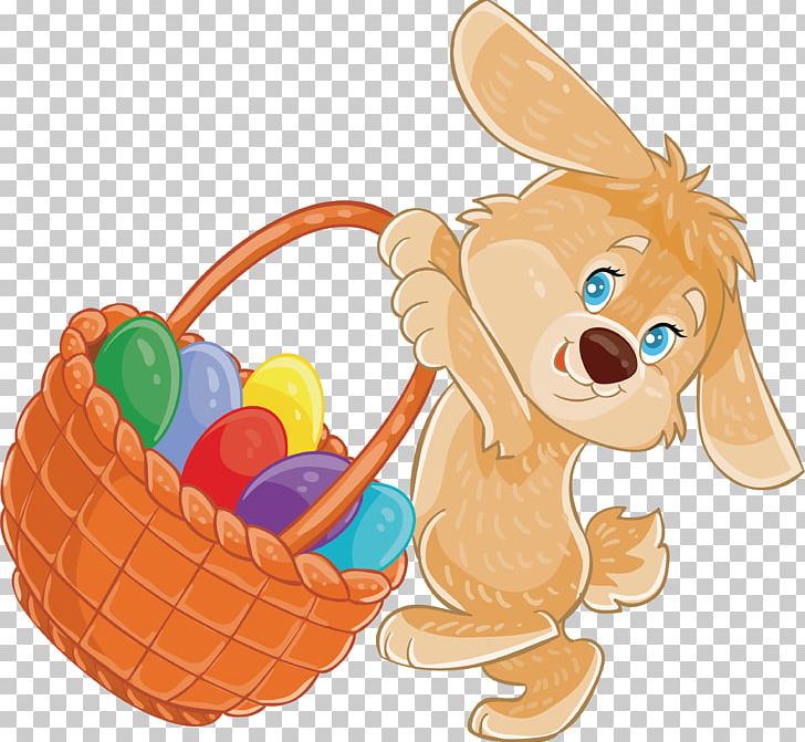 Easter Bunny Rabbit Illustration PNG, Clipart, Basket, Basket Of Eggs, Cartoon, Colored Eggs, Easter Free PNG Download