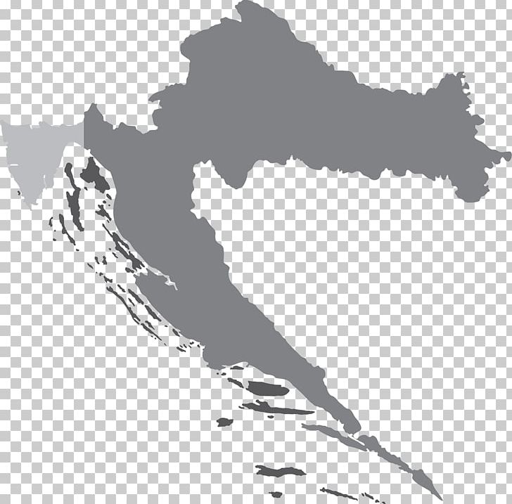 Croatia Map PNG, Clipart, Black, Black And White, Blank Map, Country, Croatia Free PNG Download