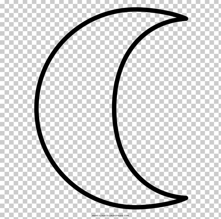 Crescent Line Art Circle White PNG, Clipart, Area, Black, Black And White, Circle, Crescent Free PNG Download