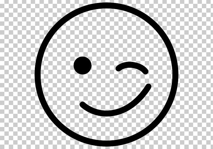 Emoticon Computer Icons Wink Smiley PNG, Clipart, Area, Avatar, Black And White, Blinking, Circle Free PNG Download