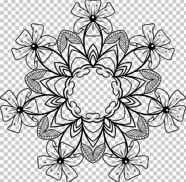 Floral Design Black And White Flower PNG, Clipart, Art, Black And White, Circle, Decorative Arts, Desktop Wallpaper Free PNG Download