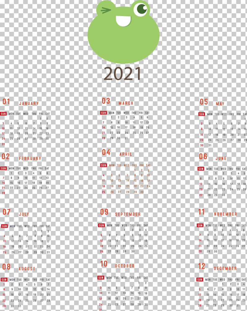 Printable 2021 Yearly Calendar 2021 Yearly Calendar PNG, Clipart, 2021 Yearly Calendar, Annual Calendar, Calendar System, Calendar Year, Cartoon Free PNG Download