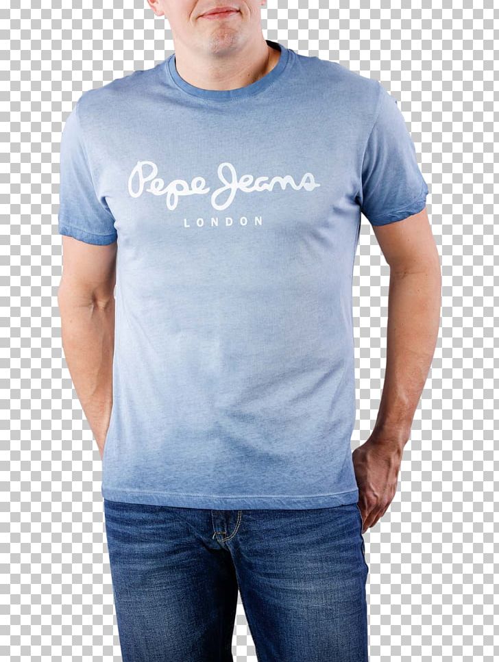 T-shirt Pepe Jeans Top Sleeve PNG, Clipart, Blue, Brand, Clothing, Electric Blue, Jeans Free PNG Download