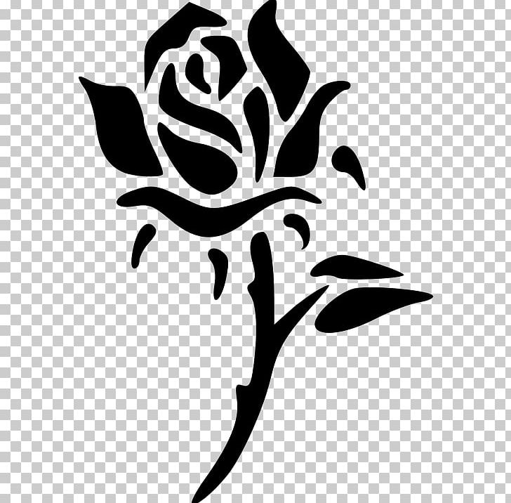 Rose Silhouette PNG, Clipart, Artwork, Black And White, Black Rose, Branch, Clip Art Free PNG Download