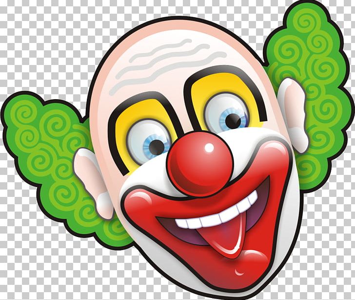circus joker face animated