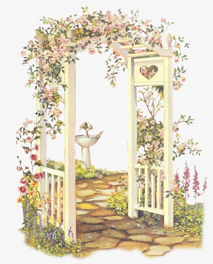A Gate Full Of Flowers PNG, Clipart, Architecture, Backgrounds, Beautiful, Decor, Decoration Free PNG Download