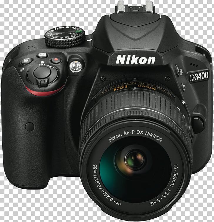 Nikon D3400 Digital SLR Canon EF-S 18–55mm Lens Nikon AF-S DX Zoom-Nikkor 18-55mm F/3.5-5.6G Nikon AF-P DX Nikkor Zoom 18-55mm F/3.5-5.6G VR PNG, Clipart,  Free PNG Download