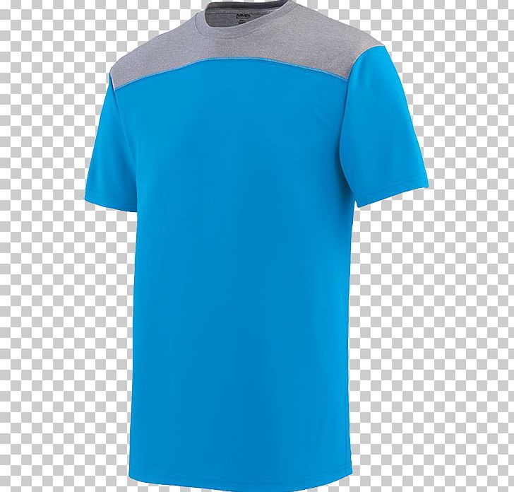 T-shirt Jersey Sleeve Blue PNG, Clipart, Active Shirt, Aqua, Augusta Sportswear Inc, Azure, Blue Free PNG Download