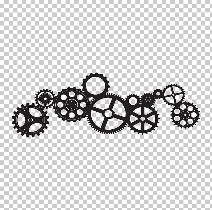Wall Decal Gear Sticker PNG, Clipart, Auto Part, Black And White, Body Jewelry, Circle, Decal Free PNG Download