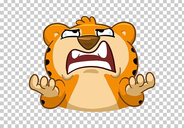 Sticker VKontakte Tiger Telegram PNG, Clipart, Big Cat, Big Cats, Carnivoran, Cartoon, Cat Like Mammal Free PNG Download